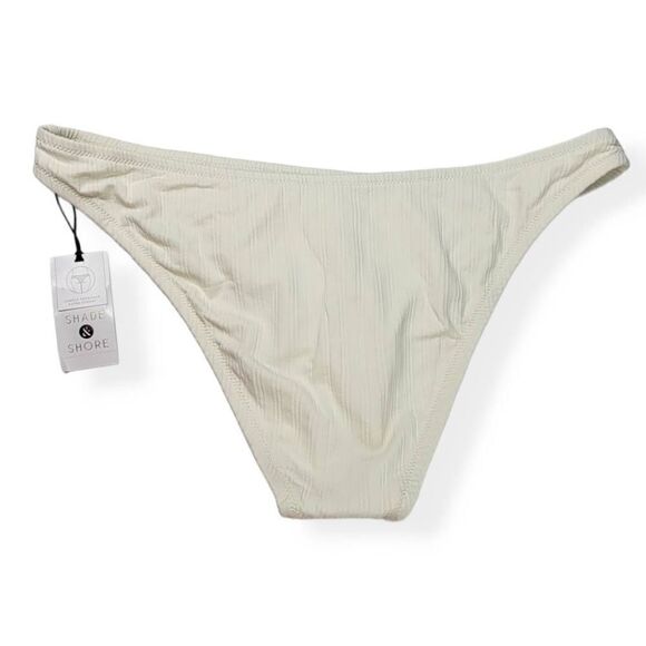 Shade & Shore  Cream Extra Cheeky Bikini Bottom Large 12-14 - Picture 2 of 3